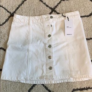 white jean skirt